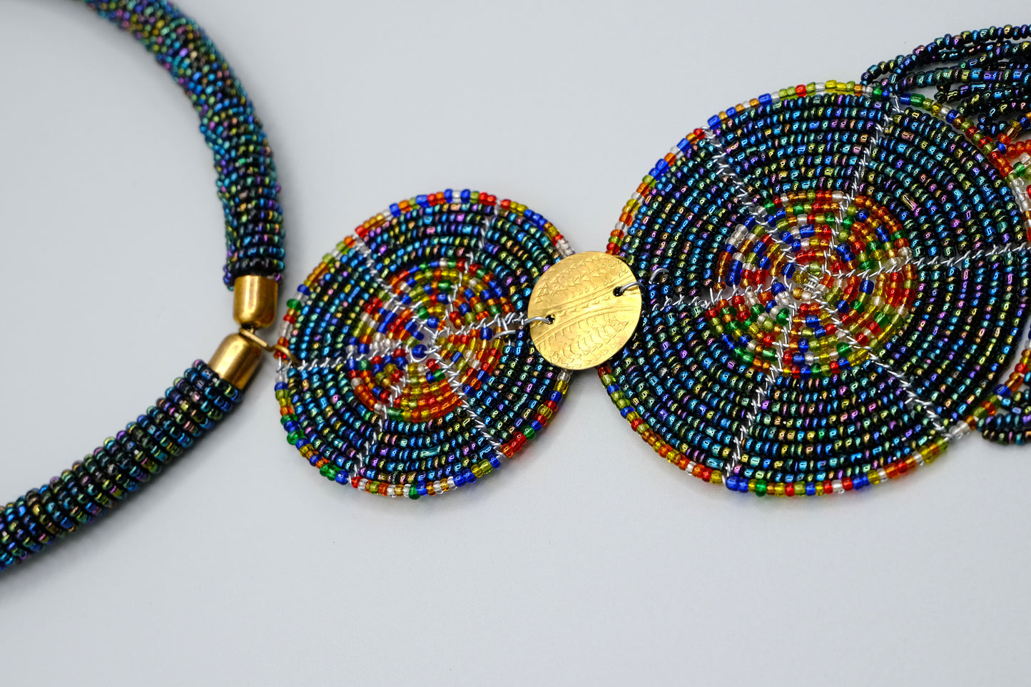 Enkai Eclipse – Handmade Maasai Beaded Statement Necklace