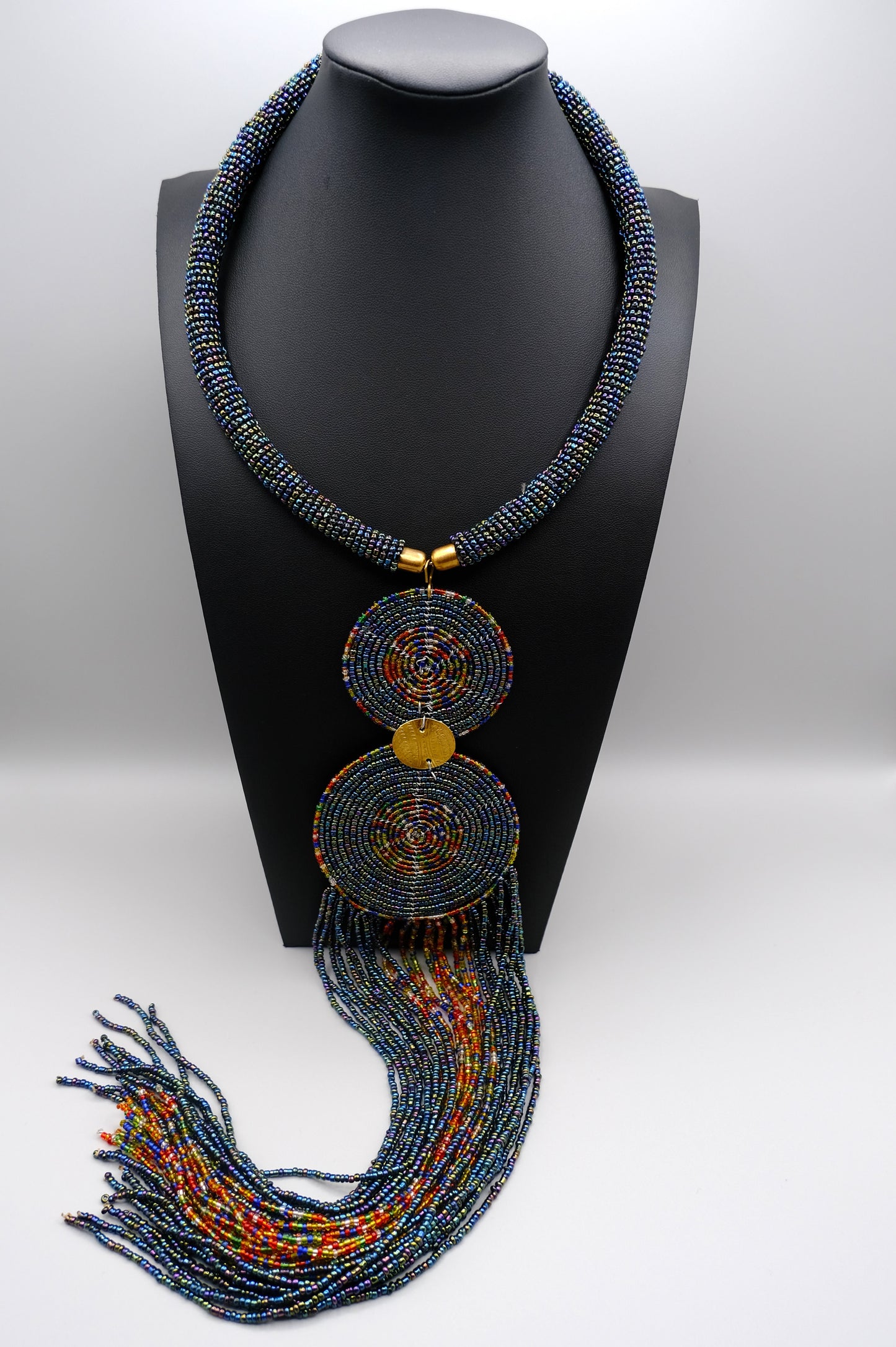 Enkai Eclipse – Handmade Maasai Beaded Statement Necklace