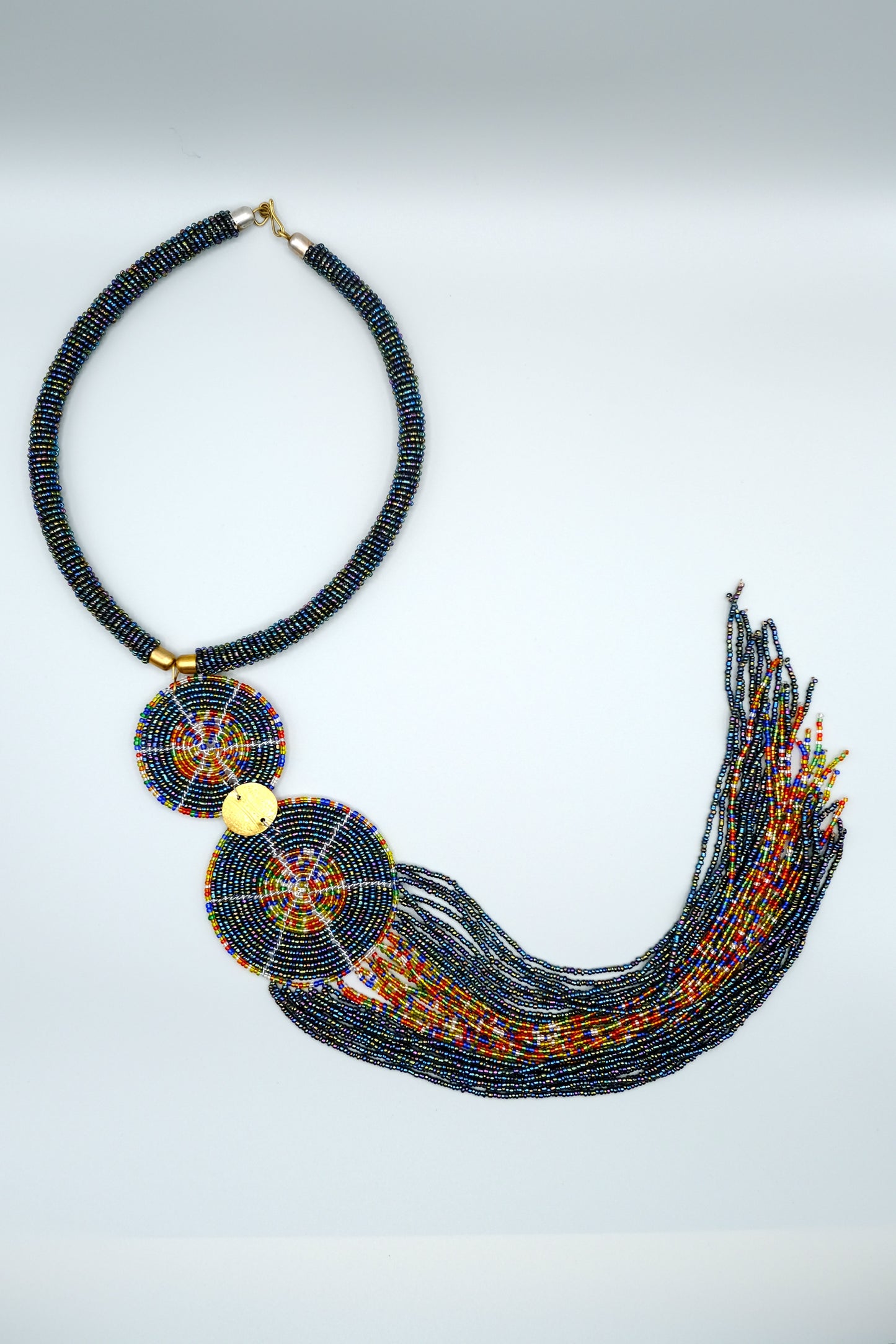 Enkai Eclipse – Handmade Maasai Beaded Statement Necklace
