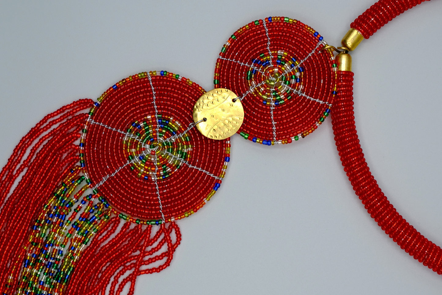 Enkai Ember – Handmade Maasai Beaded Statement Necklace