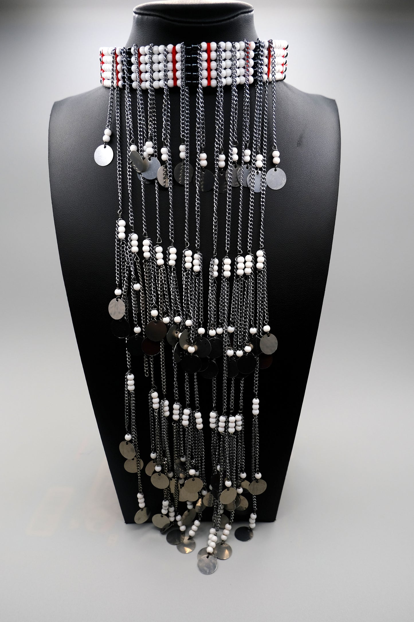 Enkai Moonlight – Handmade Maasai Beaded Statement Necklace